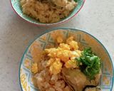 牡蠣の炊き込みご飯卵そぼろかけ作り方10写真