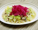アサリとキャベツと赤大根のスープパスタ作り方8写真