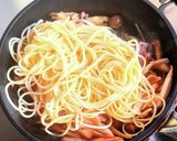 牛肉とたっぷりきのこの和風スパゲッティ作り方6写真