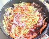 牛肉とたっぷりきのこの和風スパゲッティ作り方7写真