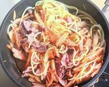 牛肉とたっぷりきのこの和風スパゲッティ作り方8写真