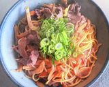 牛肉とたっぷりきのこの和風スパゲッティ作り方10写真