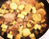 豚バラと茄子でミゾレぶっかけ素麺作り方3写真