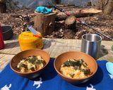 山飯　チキンラーメン雑炊　簡単作り方4写真
