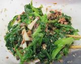 ワサビ菜と鰹フレークの和洋折衷和え作り方15写真