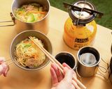 コッヘルで山ごはん☆アウトドア焼ビーフン作り方5写真