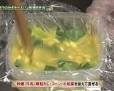 お弁当を作ろう　小松菜とコーンの卵焼き作り方1写真