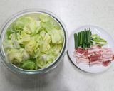 春キャベツ＆ハーリックの豚バラぽん酢炒め作り方1写真