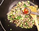 レシピ本掲載★きゅうりと豚ひき肉のそぼろ作り方5写真