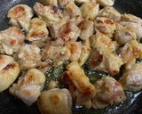 鶏肉の焦がし葱マヨポン酢炒め作り方4写真