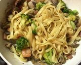 シーフードのペペロンチーノPasta作り方4写真