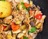 ナスの甘辛マーボー丼作り方5写真