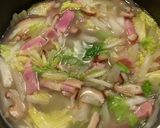 白菜とベーコンのスープ作り方6写真
