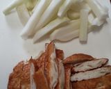 簡単☆大根と野菜天の甘辛味噌炒め♪作り方1写真