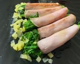 五分で簡単菜の花のハム巻き作り方8写真
