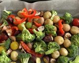 ハニーマスタードチキンとハーブグリル野菜作り方3写真
