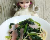 リカちゃん♡ハムほうれん草ペペロンパスタ作り方16写真