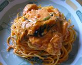 鮭とほうれん草のトマトクリームパスタ作り方9写真