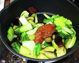 茄子とチンゲン菜の味噌炒め作り方8写真