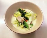 鶏肉と春キャベツのクリーム煮作り方12写真