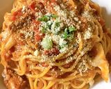 超簡単サバ水煮缶で作る「サバトマパスタ」作り方9写真