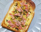 朝食に♪ベーコンとのりたまのマヨトースト作り方3写真