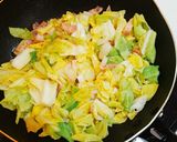 白だしで☆キャベツとベーコンのパスタ作り方4写真
