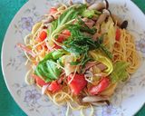 春を満喫♥️菜の花とスパムの絶品パスタ✨作り方8写真