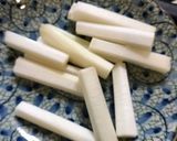 ウドとこんにゃくのきんぴら作り方1写真