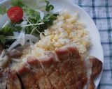 エバラ黄金の味で、ポークソテープレート♪作り方2写真