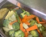 蒸し野菜とナッツのバーニャサラダ作り方1写真