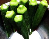 オクラとネギの辛子酢味噌のせ作り方1写真