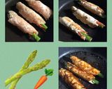 グリーンアスパラの鶏ささみロール♪作り方4写真