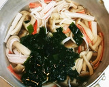 韓国のりとカニかまの中華風スープ作り方5写真
