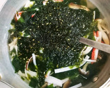 韓国のりとカニかまの中華風スープ作り方6写真