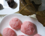炊飯器で簡単【桜餅】道明寺を使いました作り方3写真