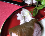 炊飯器で簡単【桜餅】道明寺を使いました作り方5写真