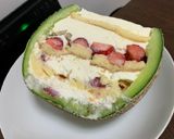 メロン！？と思わせての苺ショートケーキ作り方12写真