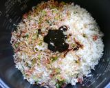 簡単！菜の花とちりめんの炊き込みご飯作り方1写真