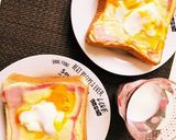 半熟卵とベーコンチーズのトロトロトースト作り方3写真