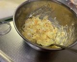 レーズンブレッドで茹で卵ピザ作り方2写真
