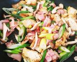冷蔵庫の残り食材集合♪必殺！本つゆ炒め作り方4写真