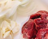 ご飯が進む！牛肉のガーリックバター炒め作り方1写真
