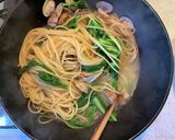 あさりと菜の花の和風ペペロンチーノ作り方7写真
