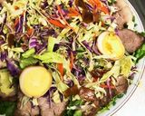 茹で卵と豚肉の煮込みのサラダ作り方7写真