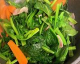 ほうれん草とベーコンのガリペパ炒め*+作り方5写真