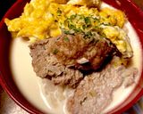 オーブンで作るハンバーグを使って丼作り方4写真