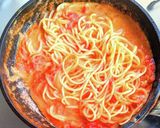 赤エビのトマトクリームパスタ作り方16写真