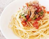 トマトとオクラの彩りさっぱりパスタ作り方5写真