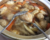 ☆シメはお蕎麦で！鶏つみれのごぼう鍋♪作り方4写真